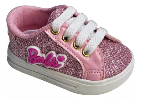 Imagem de Sapatinho de Bebê Infantil Menina Tênis Rosa Boneca Barb md2