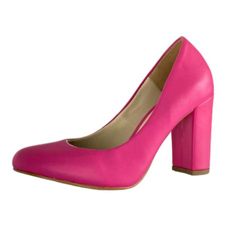 Sapato rosa discount pink salto grosso