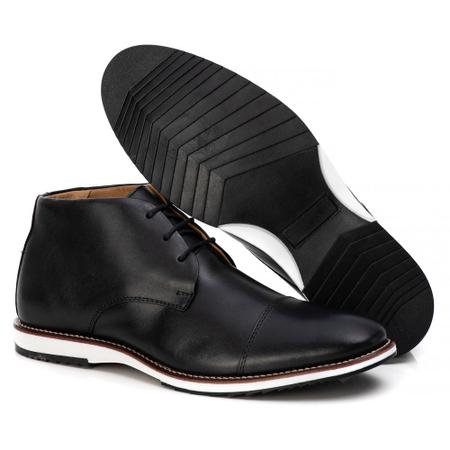 Sapato Cano Alto Masculino Brogue Oxford Em Couro Leg timo