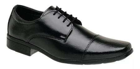 Sapato Clássico Social Masculino Preto Com Cadarço Elegante - JC FRANCA Imagem de Sapato Clássico Social Masculino Preto Com Cadarço Elegante