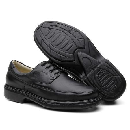 Sapato Conforto Casual em Couro Pires Shoes Basico com Cadarço e Sola Borracha Imagem de Sapato Conforto Casual em Couro Pires Shoes Basico com Cadarço e Sola Borracha