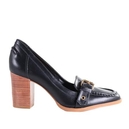 Sapato Feminino Couro Zariff Preto Imagem de Sapato Feminino Couro Zariff Preto