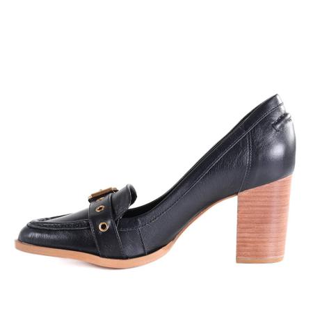Sapato Feminino Couro Zariff Preto Imagem de Sapato Feminino Couro Zariff Preto