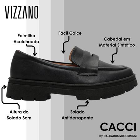 Imagem de Sapato Feminino Mocassim Loafer Slip On Vizzano 1422.100