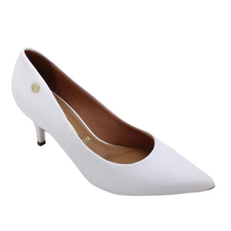 Imagem de Sapato Feminino Scarpin Salto Baixo Vizzano 1185702 Branco Pelica