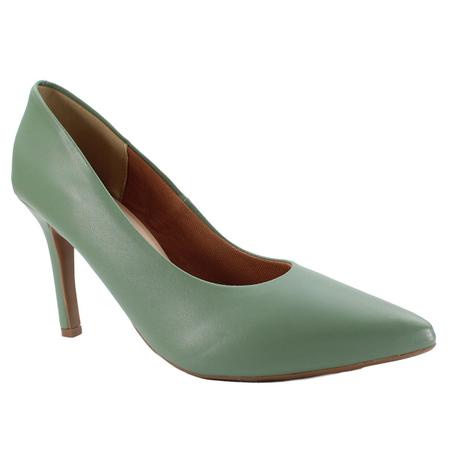 Sapato Feminino Scarpin Salto Fino Alto Napa Verde Esmeralda - GV Imagem de Sapato Feminino Scarpin Salto Fino Alto Napa Verde Esmeralda