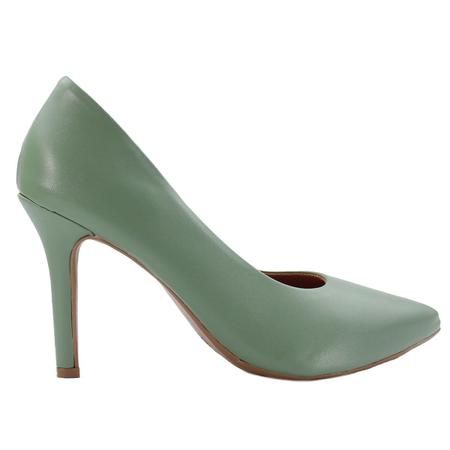 Sapato Feminino Scarpin Salto Fino Alto Napa Verde Esmeralda - GV Imagem de Sapato Feminino Scarpin Salto Fino Alto Napa Verde Esmeralda