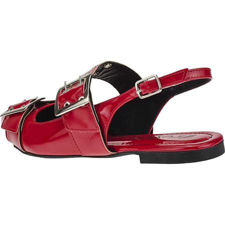 Imagem de Sapato Feminino Slingback Bico Fino Fivela Rasteira Mule