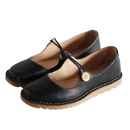 Sapato Feminino Zambeze Confort vel e Leve em Couro Estilo Retro