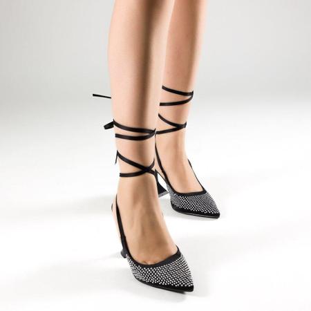 Sapato Feminino Zariff Metalizado Preto Imagem de Sapato Feminino Zariff Metalizado Preto