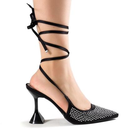 Sapato Feminino Zariff Metalizado Preto Imagem de Sapato Feminino Zariff Metalizado Preto