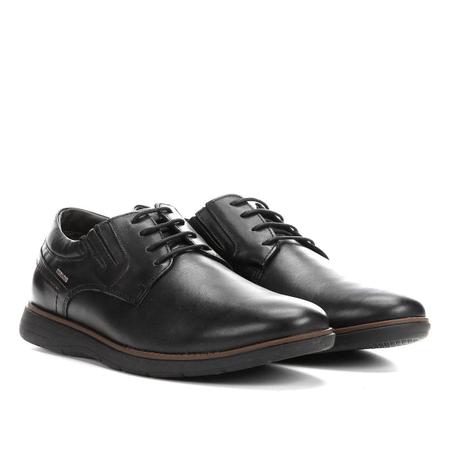 Sapato Ferracini Preto Couro Casual Cadar o Trindade Sapato