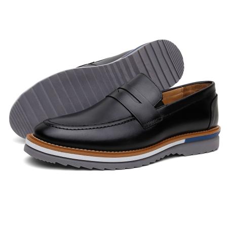 Imagem de Sapato Masculino 100% Couro Casual Loafer Monk Estiloso