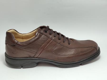 Sapato masculino com cadar o em couro cor marrom marca Anatomic