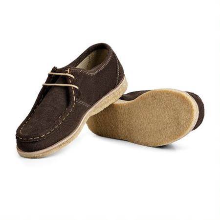 Sapato Masculino De Couro Cacareco Sola Crepe Da Mal sia Surf