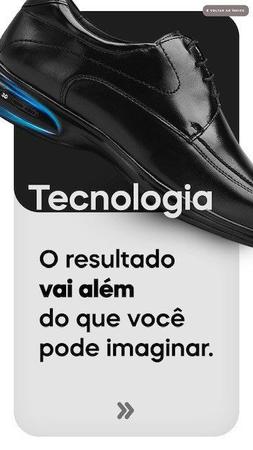 Sapato Masculino Jota Pe 3D 5G Com AirBag 79653 Couro Pelica Preto