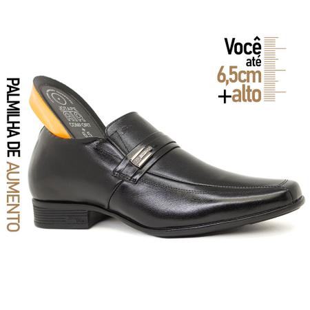 Sapato masculino hotsell aumenta altura