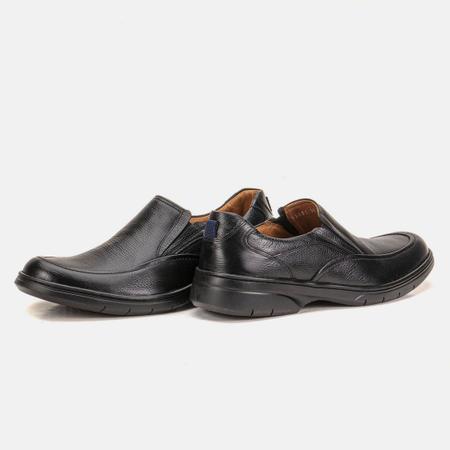 Imagem de Sapato Masculino Loafer Casual Couro Design Moderno Despojado Macio Confortável Preto