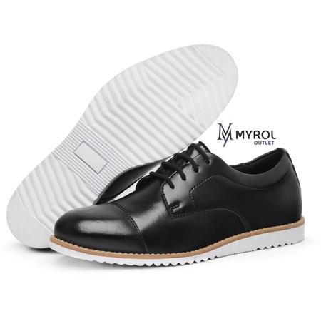 Imagem de Sapato Masculino Myrol Outlet Social Esporte Fino Preto Com Cadarço