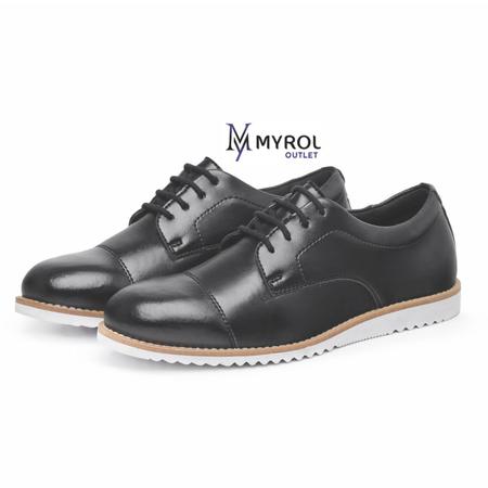 Imagem de Sapato Masculino Myrol Outlet Social Esporte Fino Preto Com Cadarço