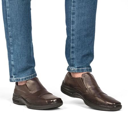 Imagem de Sapato Masculino Ortopédico em Couro estilo Social. Conforto Clássico Couro, o Calçado certo para seus pes. Clássico Couro Masculino