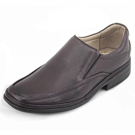 Sapato Masculino Social Pierrô anatômico ultraconforto couro cor café Imagem de Sapato Masculino Social Pierrô anatômico ultraconforto couro cor café