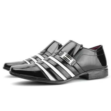 Sapatos masculinos preto e branco 2025