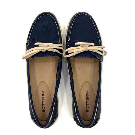 Mocassim bottero feminino em sales couro com laço frontal