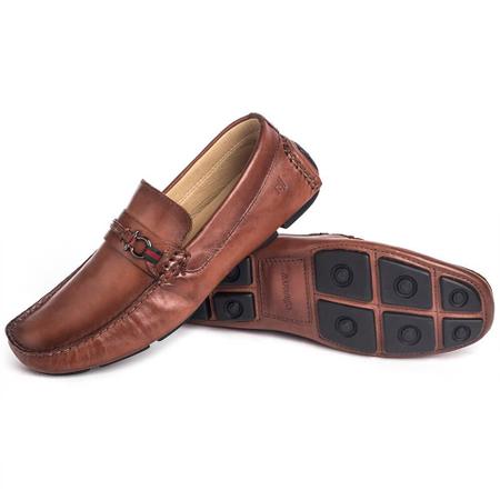 Sapato Mocassim Couro Rafarillo Arpoador Masculino Mocassim