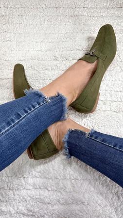 Sapato feminino verde store musgo