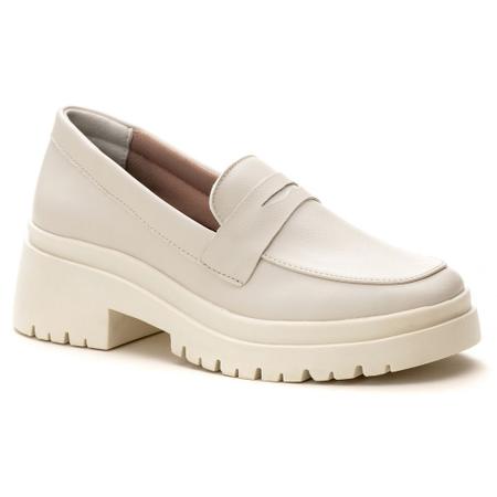 Sapato Mocassim Feminino Tratorado Conforto Moderno Liso Estilo