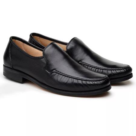 Imagem de Sapato Mocassim Jacometti 066 Preto Couro Carneiro Masculino