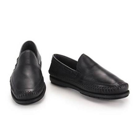 Sapato Mocassim Jovaceli Couro New Gel Preto 04006 Mocassim