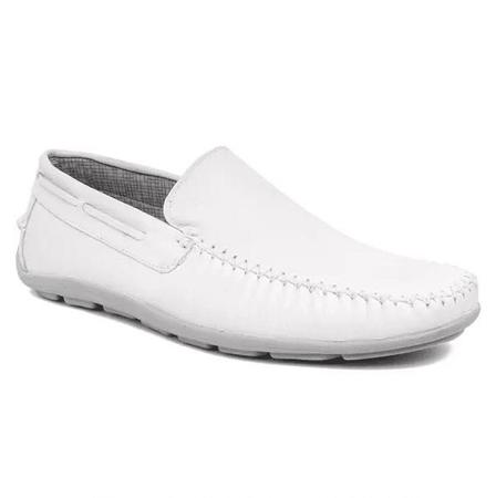 Sapato mocassim masculino store branco