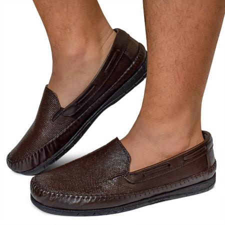 Imagem de Sapato Mocassim Masculino Couro Granado - Cafe