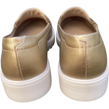 Imagem de Sapato mocassim oxford tratorado ultraconforto modare metalizado dourado- 7357.100