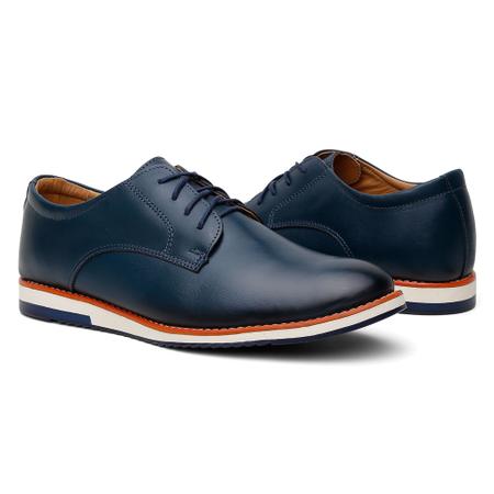 Sapato Oxford Casual Masculino 100% Couro Acompanha Carteira - FABRICAÇÃO NACIONAL Imagem de Sapato Oxford Casual Masculino 100% Couro Acompanha Carteira