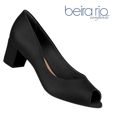 Sapato Peep Toe Beira Rio Pelica Feminino Peep Toe Magazine Luiza