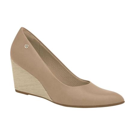 Sapato anabela bico best sale fino