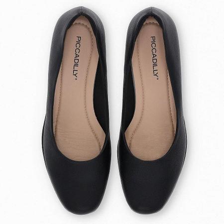 Sapato Piccadilly Linha Conforto Anabela Feminino PRETO Sapato