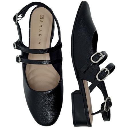 Imagem de Sapato ramarim feminino sling back salto baixo 24-15131 - 09635