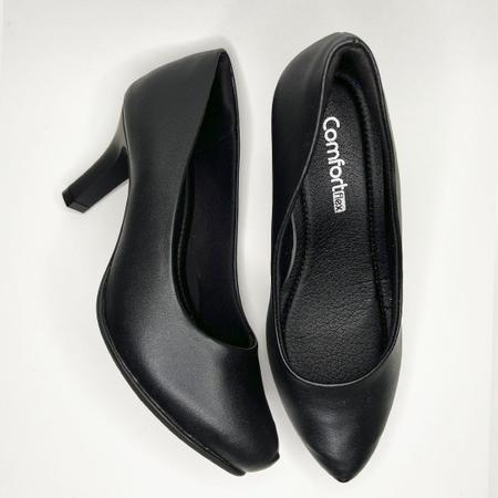 Sapato Scarpin Feminino Comfortflex Preto 2385401 Scarpin