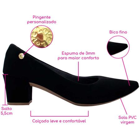 Imagem de Sapato Scarpin Feminino Confort Verniz Salto Baixo A2.11 B