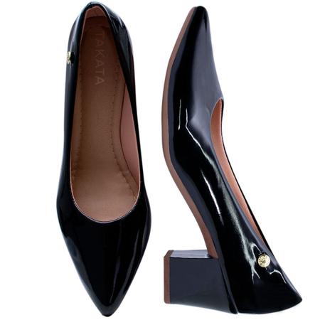 Sapato Scarpin Feminino Confort Verniz Salto Baixo A2.11 B