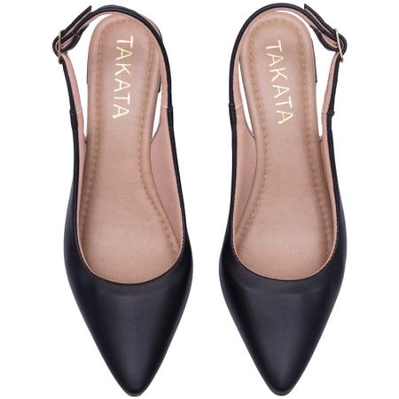 Sapato Scarpin Feminino Fashion Bico Fino Tendencia Aberto Atras
