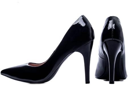 Imagem de Sapato Scarpin Feminino Vernizado Salto Alto Social - Preto