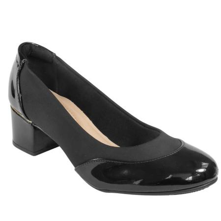 Scarpin bico redondo salto cheap grosso