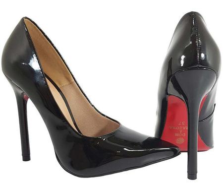 Sapato alto hot sale verniz