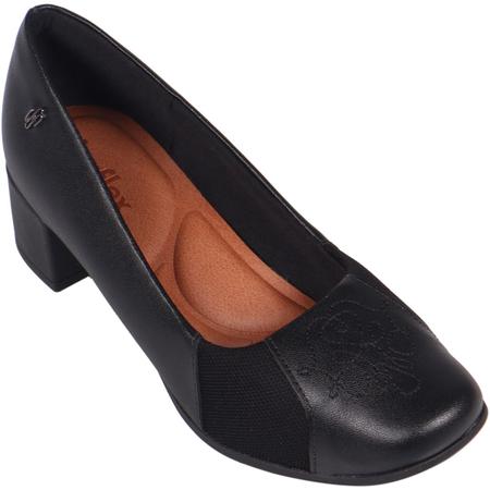 Sapato Scarpin Salto Bloco Preto Usaflex Scarpin Feminino