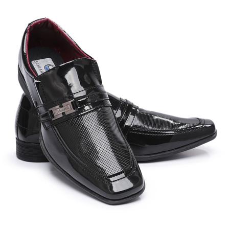 Imagem de Sapato Social Casual Homem Moderno Bico Quadrado Oxford Modelo Elegante Esporte Fino